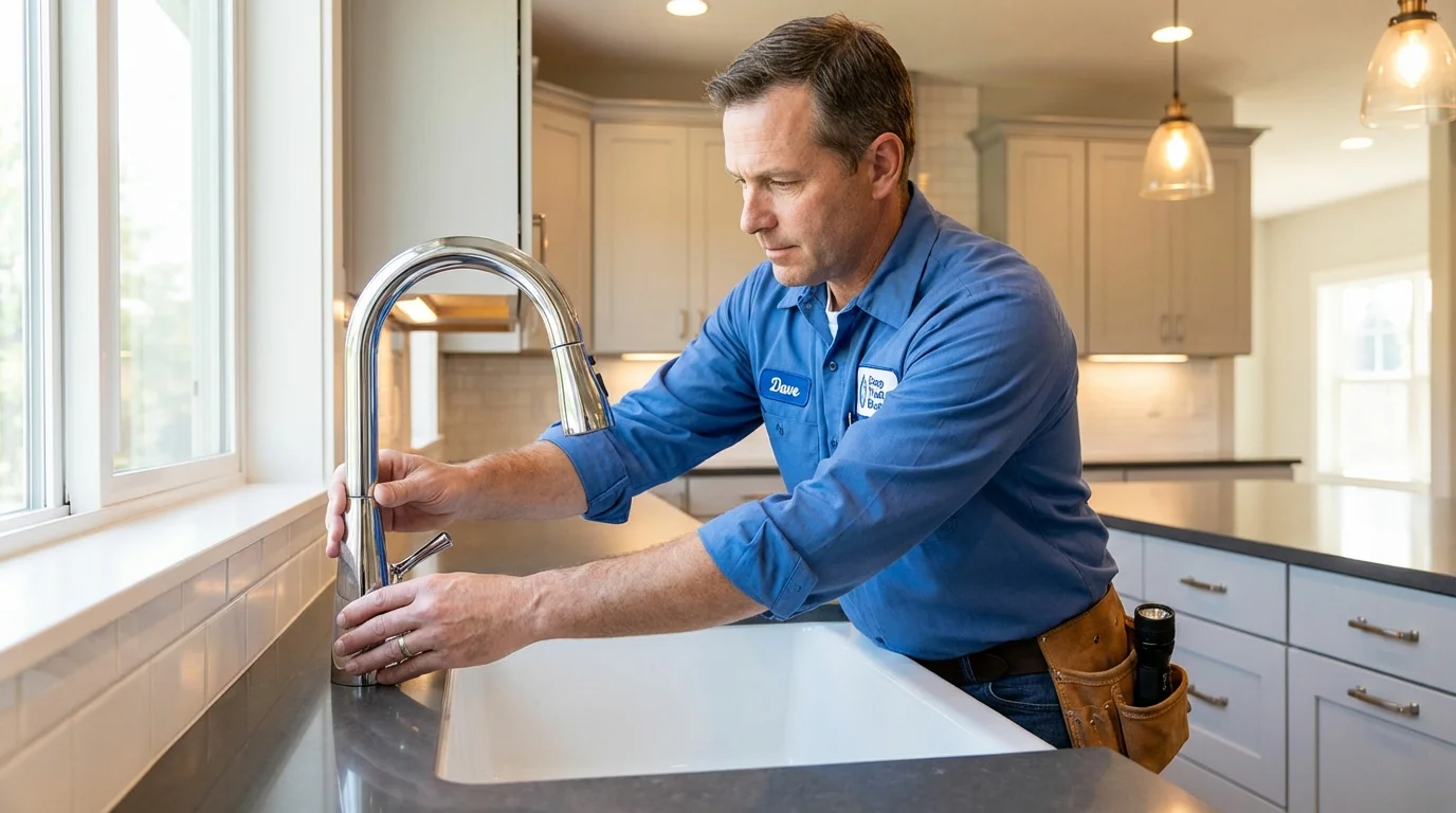 Kitchen faucet installation by Johns Plumbing LLC in Fortville