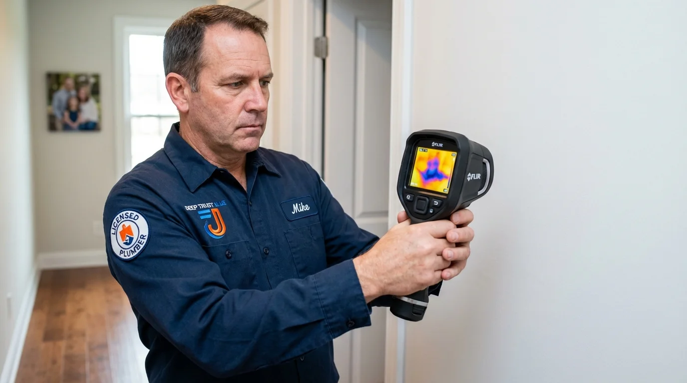 Thermal imaging leak detection by Johns Plumbing LLC in Fortville